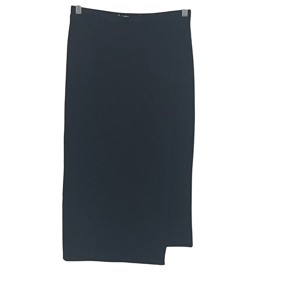 Betabrand The Sassiest Pants Black Ponte Knit Capri Skirt Overlay Pants Black